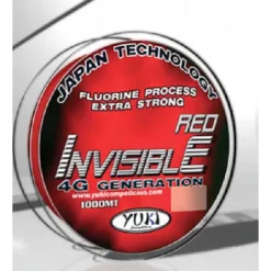 Yuki Invisible Red 4G Fluo Coated Nylon 300 Mtr